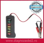Tester auto TIROL T16897b baterie / alternator 12V cu 6 leduri