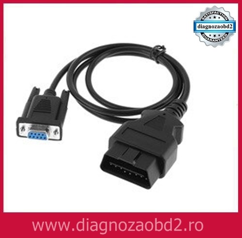 Cablu diagnoza auto OBD2 16 pini , cu extensie DB9F